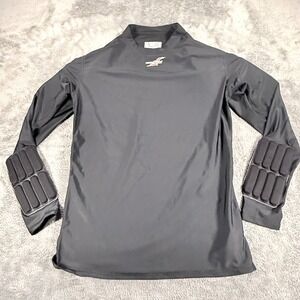 Zoombang A4 Mens Black Padded Compression Shirt Long Sleeve Size Large